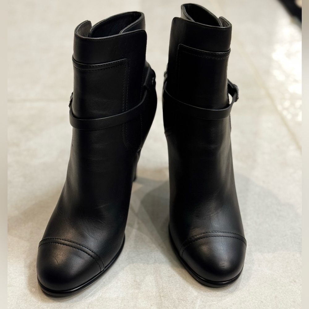 Chanel black booties